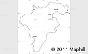 Blank Simple Map of Carlow, cropped outside