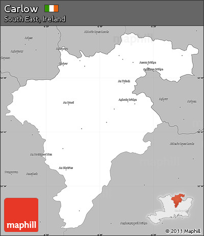Gray Simple Map of Carlow