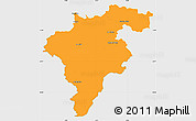 Political Simple Map of Carlow, single color outside