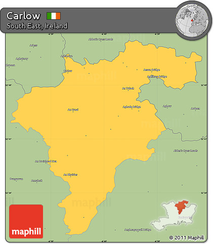 Savanna Style Simple Map of Carlow