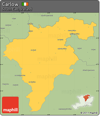 Savanna Style Simple Map of Carlow