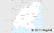 Silver Style Simple Map of Wexford