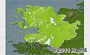 Physical 3D Map of Mayo, darken