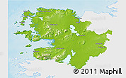 Physical 3D Map of Mayo, single color outside