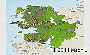 Satellite 3D Map of Mayo, shaded relief outside
