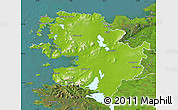 Physical Map of Mayo, satellite outside