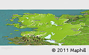 Physical Panoramic Map of Mayo, satellite outside