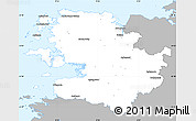 Gray Simple Map of Mayo, single color outside