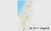 Shaded Relief 3D Map of Israel, lighten, land only