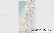 Shaded Relief 3D Map of Israel, semi-desaturated