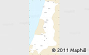 Classic Style Simple Map of Central District, single color outside
