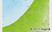 Physical Map of Gaza