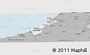 Gray Panoramic Map of Gaza