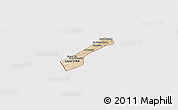 Satellite Panoramic Map of Gaza, cropped outside