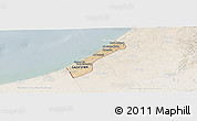 Satellite Panoramic Map of Gaza, lighten