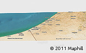 Satellite Panoramic Map of Gaza