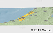 Savanna Style Panoramic Map of Gaza