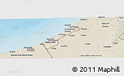 Shaded Relief Panoramic Map of Gaza