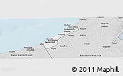 Silver Style Panoramic Map of Gaza