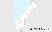 Silver Style Simple Map of Gaza