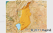 Political 3D Map of Golan, satellite outside