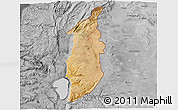 Satellite 3D Map of Golan, desaturated