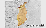 Satellite 3D Map of Golan, lighten, desaturated