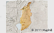 Satellite 3D Map of Golan, lighten, semi-desaturated