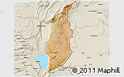 Satellite 3D Map of Golan, shaded relief outside
