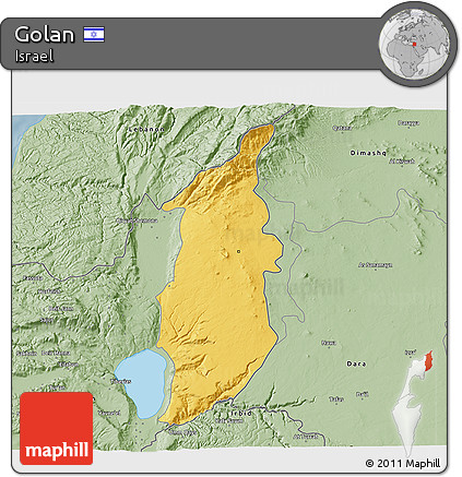 Savanna Style 3D Map of Golan
