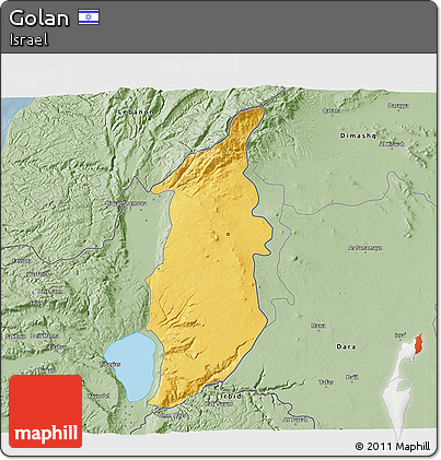 Savanna Style 3D Map of Golan