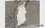 Shaded Relief 3D Map of Golan, darken