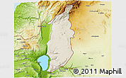 Shaded Relief 3D Map of Golan, physical outside