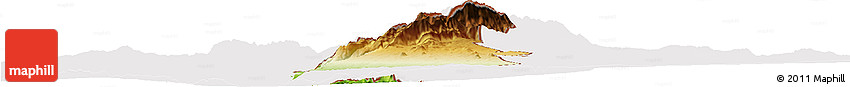 Physical Horizon Map of Golan, cropped outside