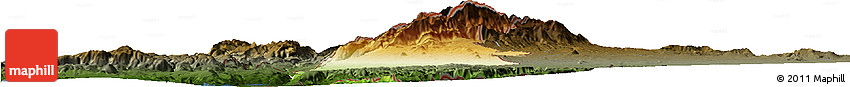 Physical Horizon Map of Golan, darken