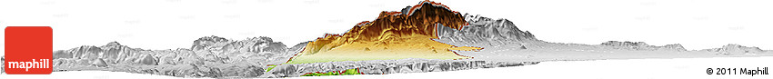 Physical Horizon Map of Golan, lighten, desaturated