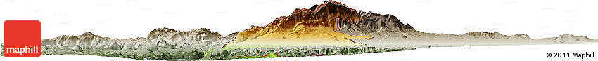 Physical Horizon Map of Golan, semi-desaturated