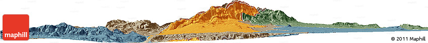 Political Horizon Map of Golan, semi-desaturated