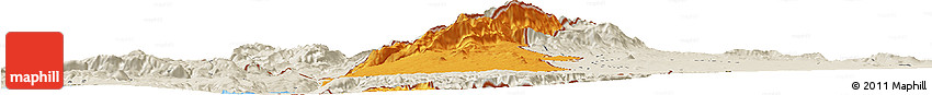 Political Horizon Map of Golan, shaded relief outside