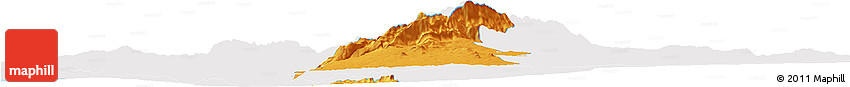 Political Horizon Map of Golan, single color outside