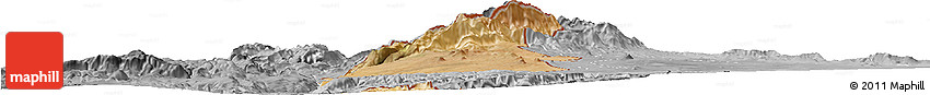 Satellite Horizon Map of Golan, desaturated