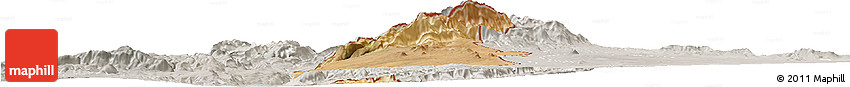 Satellite Horizon Map of Golan, lighten, semi-desaturated