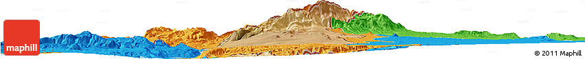 Satellite Horizon Map of Golan, political outside