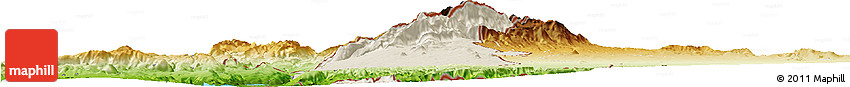 Shaded Relief Horizon Map of Golan, physical outside