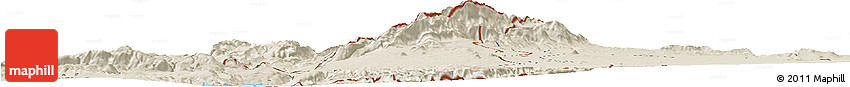 Shaded Relief Horizon Map of Golan