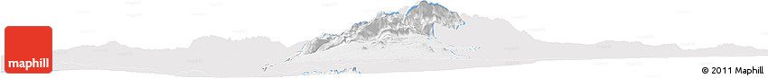 Silver Style Horizon Map of Golan, single color outside