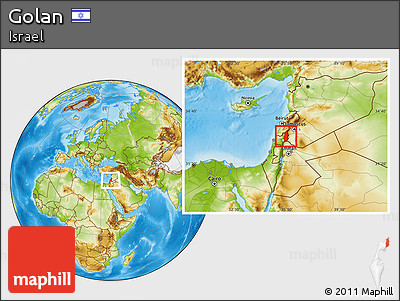 Physical Location Map of Golan