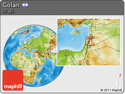 Physical Location Map of Golan