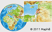 Physical Location Map of Golan, highlighted country