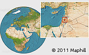 Satellite Location Map of Golan